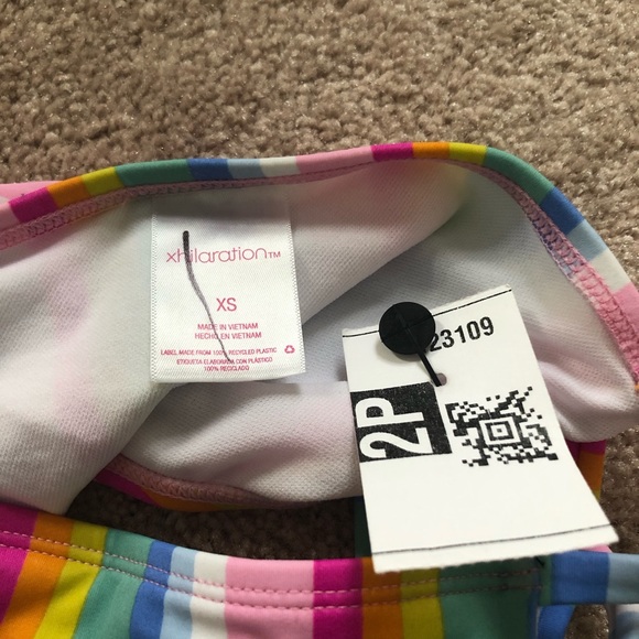 ๐ 5 for $15! ๐ Multi-Colored Striped High Waisted Swim Bottoms - Picture 4 of 4